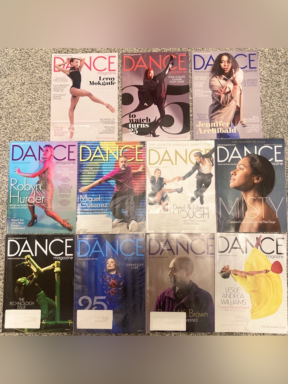 Lot 11 Dance Magazines 2026 2025 Jan Feb Oct Sep Jul Aug Jun May April Mar Dec
